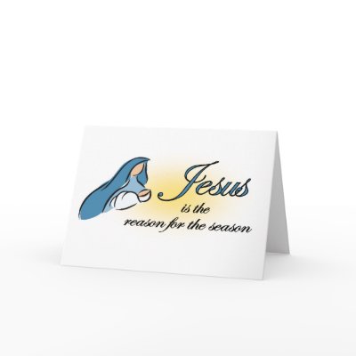 Jesus is the Reason card by holiday_tshirts