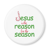 Jesus Is The Reason For The Season Fridge Magnets