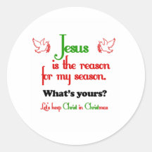 Jesus Is The Reason For The Season Stickers