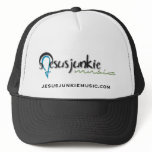 jesus junkie music logo black trucker hat