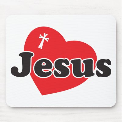 Jesus Love Mouse Pad by sniperholix