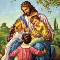 Jesus Loves Children Photo Sculpture