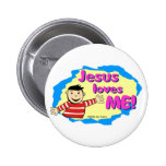 Jesus loves me little boy Christian design Pins