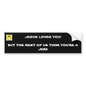 JESUS LOVES YOU! bumper stickers