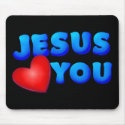 Jesus Loves You mousepads