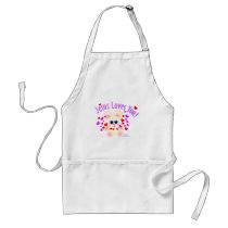 Jesus loves you teddy bear design aprons