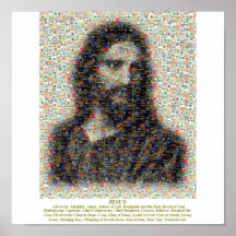 Jesus Mosaic Poster