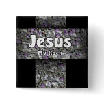 Jesus My Rock buttons