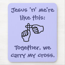 Jesus 'n' me - Mouse Pads - Lavender