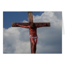 Jesus on the cross Easter Greeting Card photo art