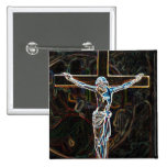 Jesus on the  cross pinback buttons