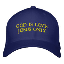 JESUS ONLYJOHN 3:16 EMBROIDERED BASEBALL CAPS