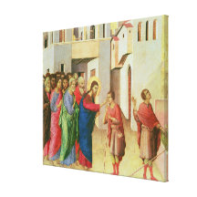 Jesus Opens the Eyes of a Man Born Blind, 1311 Stretched Canvas Prints