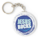 Jesus Rock s 6 Blue keychains