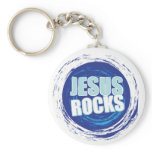 Jesus Rock s 6 Blue keychains
