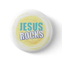 Jesus Rocks 8 Yellow buttons