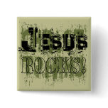 Jesus Rocks! Button