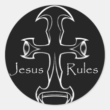 Jesus Rules Sticker