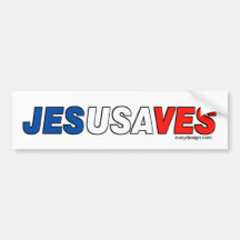 Jesus Saves Bumperstickers Bumper Sticker