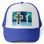 Jesus saves crucifixion picture hat