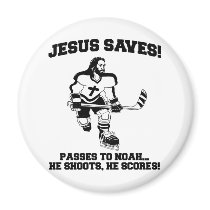 Jesus Saves Hockey funny tshirt