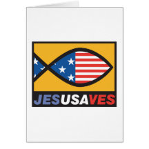 Jesus Saves USA Card