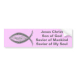 Jesus Savior Fish Symbol Bumper Stickers