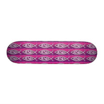 Jesus Skateboard - Light Pink & Dark Purple