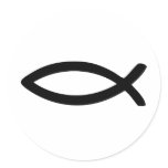 jesus symbol fish sticker