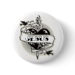Jesus tattoo buttons