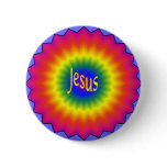 Jesus Tie Dye Button