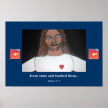 JESUS TOUCHED THEM PRINT