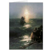 Jesus Walking on Stormy Seas Cards