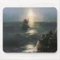 Jesus Walking on Water, Ivan Aivazovsky Painting Mousepads