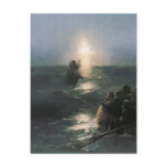 Jesus Walking on Water, Ivan Aivazovsky Painting Postcard