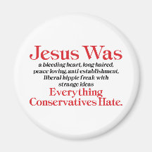 Jesus Was A Bleeding Heart Refrigerator Magnets