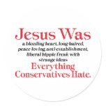 Jesus Was A Bleeding Heart Sticker