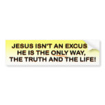 Jesus - way, truth, life bumpersticker bumper stickers