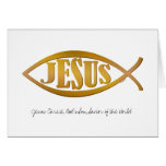 Jesus with Christian Fish Symbol cards