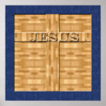 Jesus Wood Carving posters