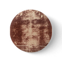 Jesus's Face Close up on the Shroud of Turin Button