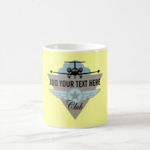 Jet Aeroplane Wing Club Coffee Mugs