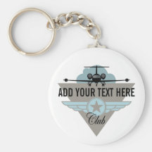Jet Aeroplane Wing Club Keychains