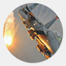 Jet Fighter Releasing Flares Stickers