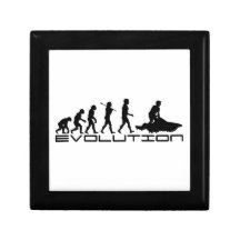 Jet Ski Skiing Water Sport Evolution Art Trinket Boxes