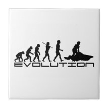 Jet Ski Skiing Water Sport Evolution Art Ceramic Tile