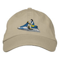 Jet Skier (sitting) Embroidered Baseball Caps