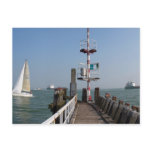 Jetty in Sea, Sailing Boat and Tankers Vlissingen postcards