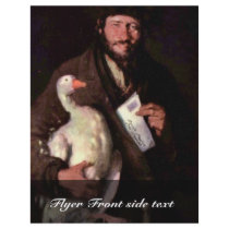 Jew With Goose By Grigorescu Nicolae Full Color Flyer
