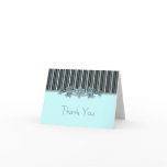 Jewel Teal Blue Black Thank You Cards